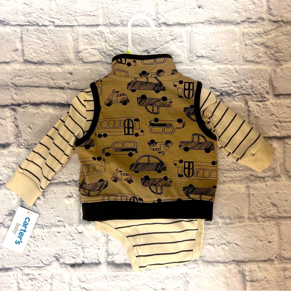 Carter's Boy's 2-Piece set 3m​​ cars and buss print